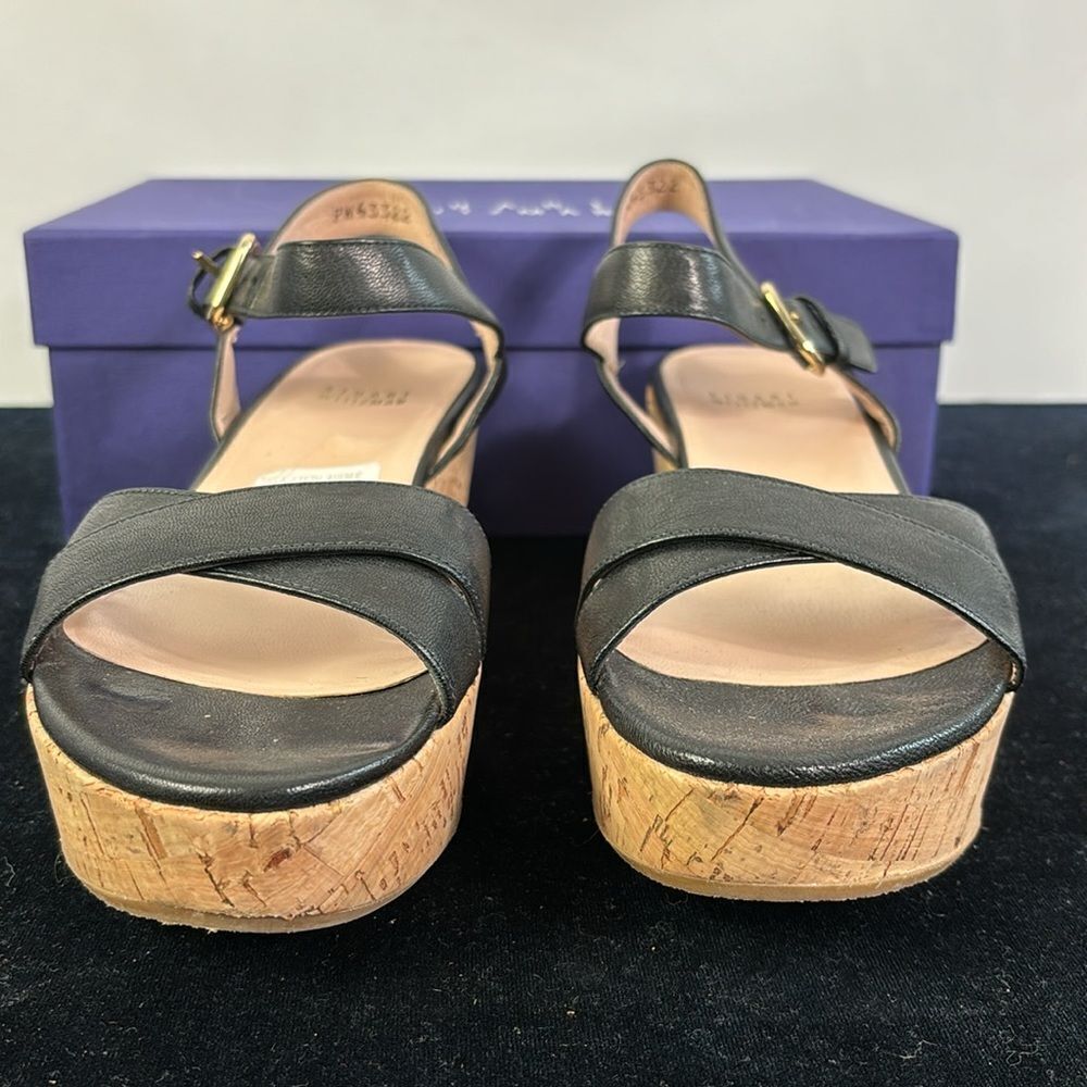 Nib Stuart Weitzman Black With Cork Platform Sand… - image 4